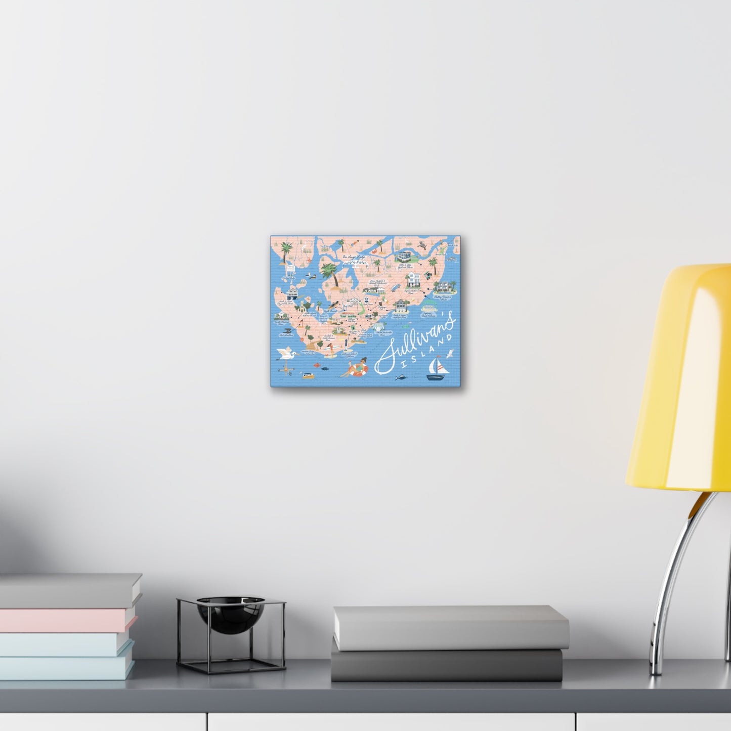 Sullivan's Island, SC Map - Classic Stretched Canvas