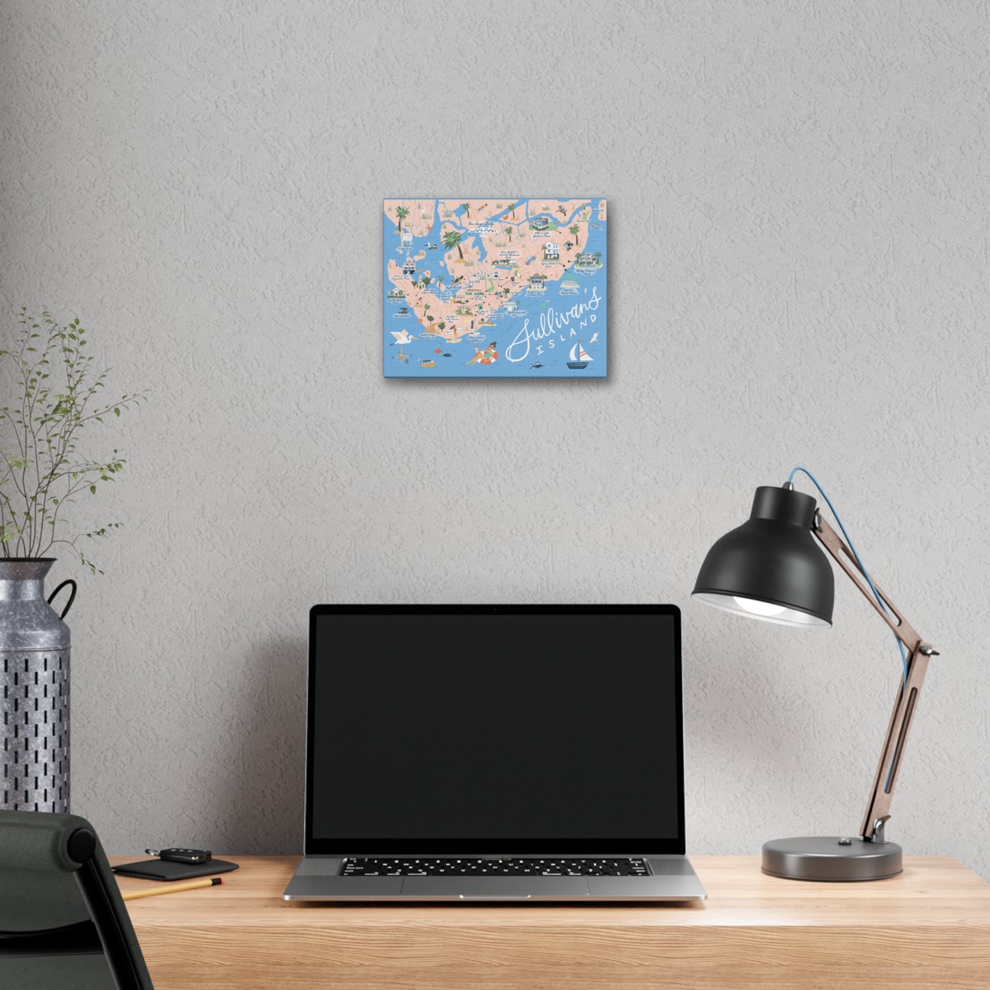 Sullivan's Island, SC Map - Classic Stretched Canvas