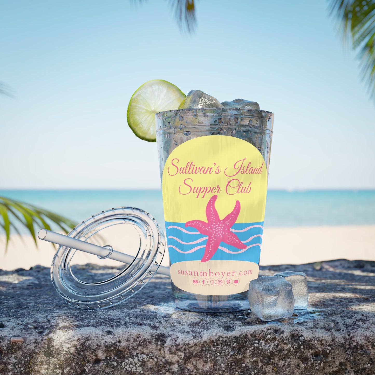 The Sullivan's Island Supper Club Sunsplash Tumbler with Straw, 16oz