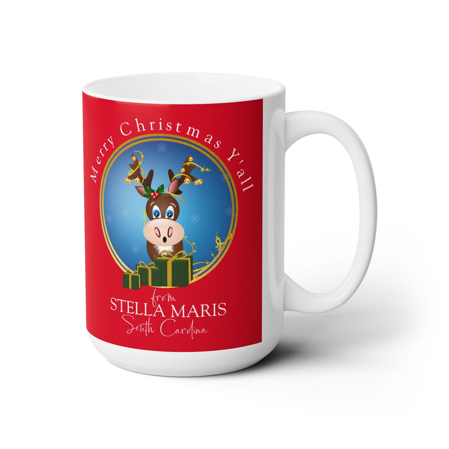 Claude The Reindeer Ceramic Mug - 15oz