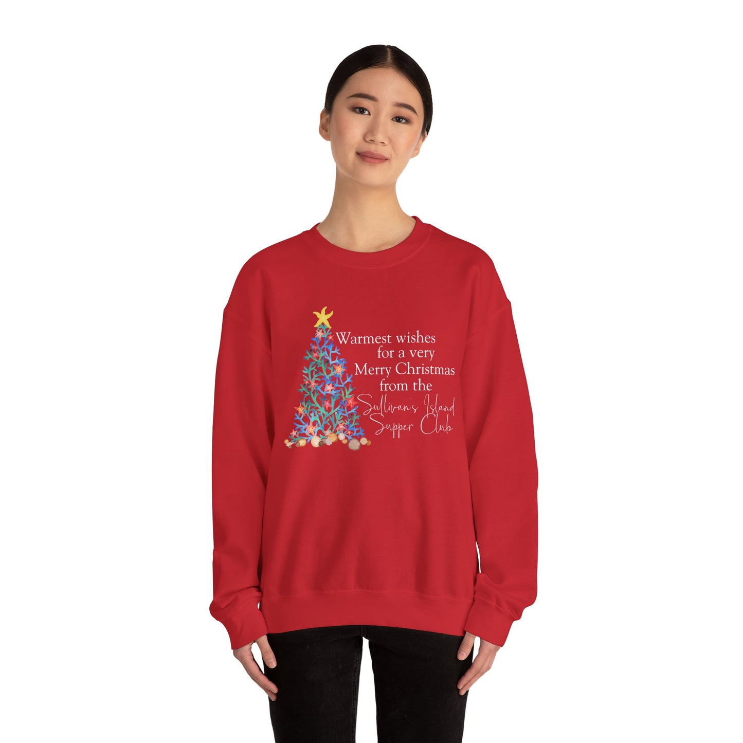Merry Christmas from the Sullivan's Island Supper Club - Unisex Heavy Blend™ Crewneck Sweatshirt