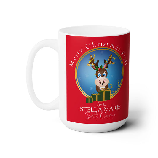Claude The Reindeer Ceramic Mug - 15oz